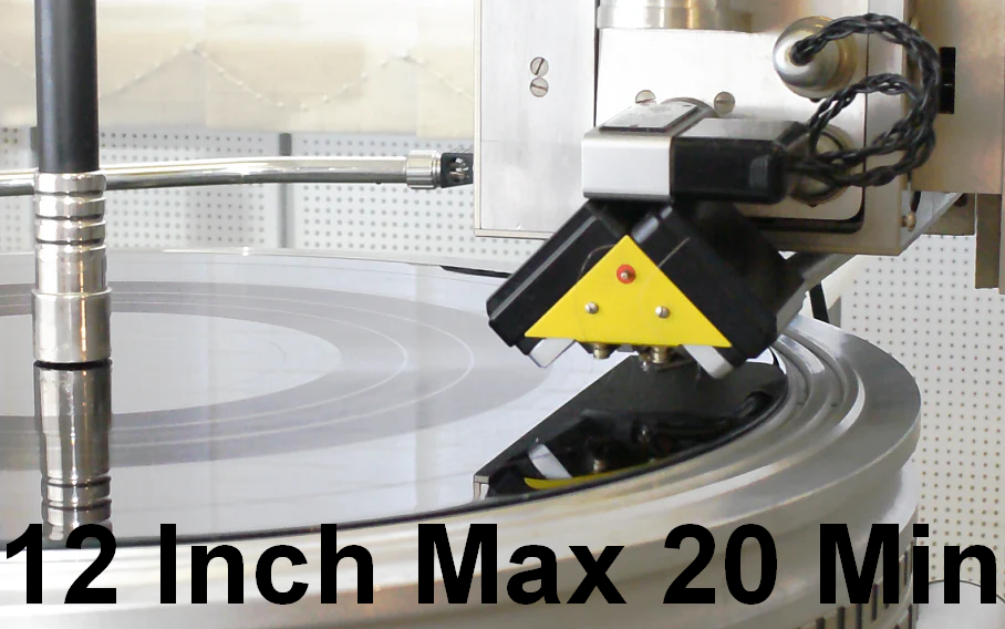 12 Inch Lacquer Cutting on MDC : 1 Face  max 20 min
