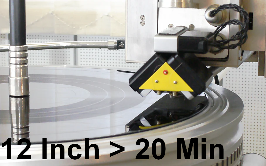 One-Side Lacquer Cutting on MDC for 12-Inch Vinyl, over 20 min.